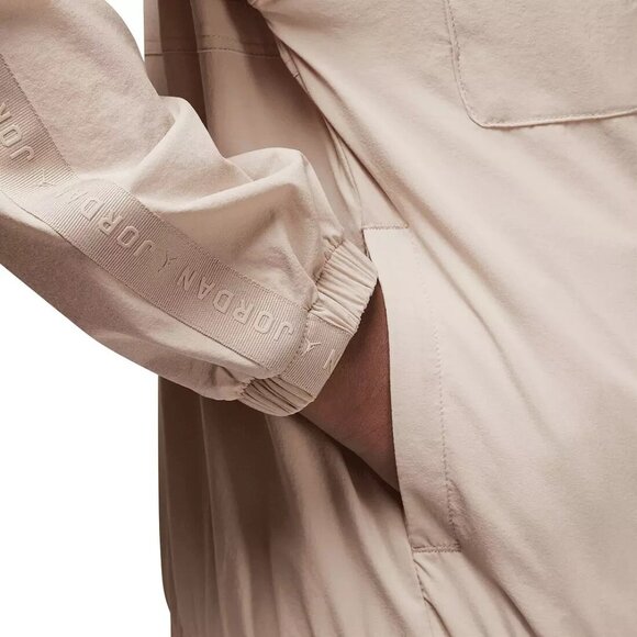 Jordan Big Girl's Jumpman Windbreaker Taping Jacket Light Weught Beige Size XL - Picture 7 of 7